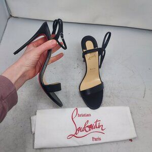 Christian Louboutin Loubigirl Black Ankle Strap Heel Sandal